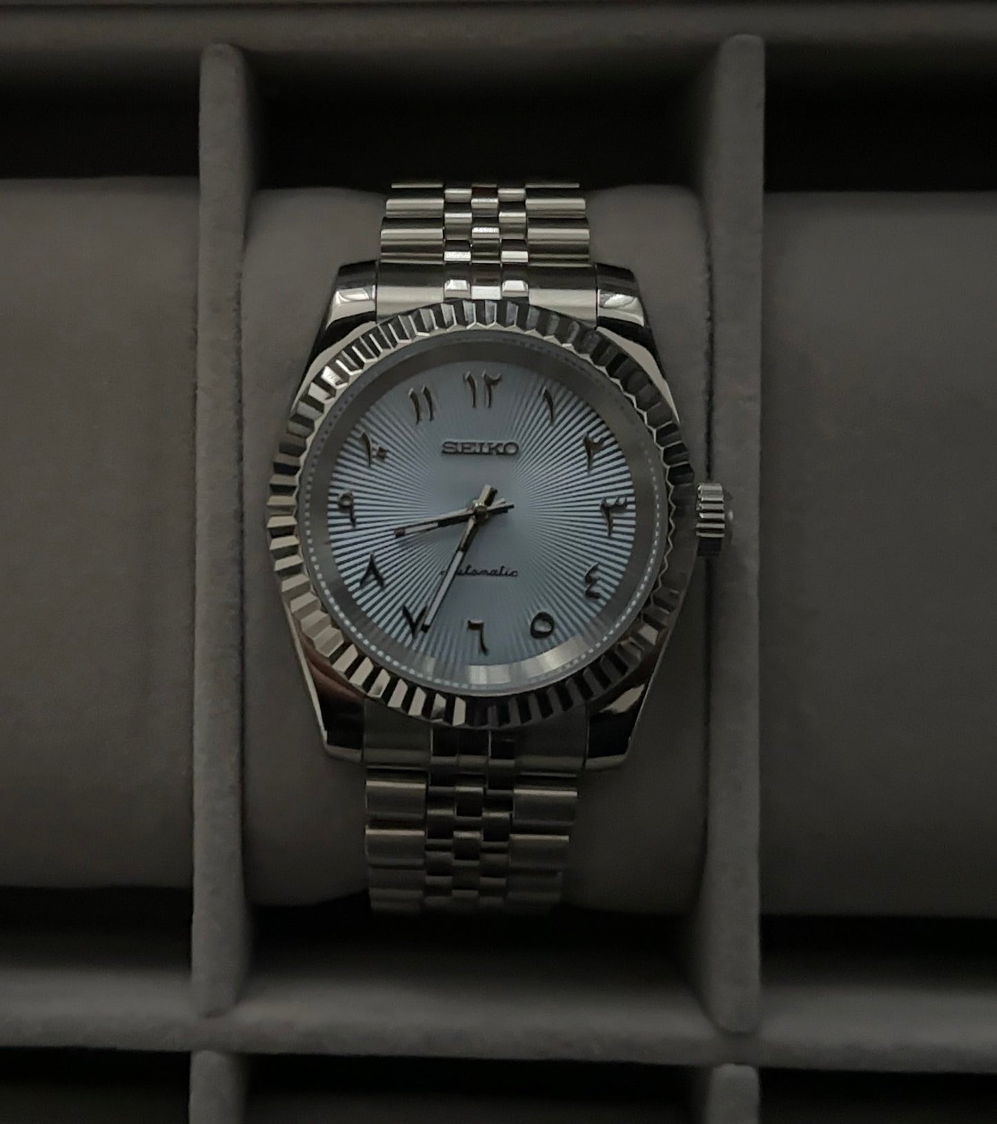 Seiko DateJust Arabic Dials Collection - Sky Blue