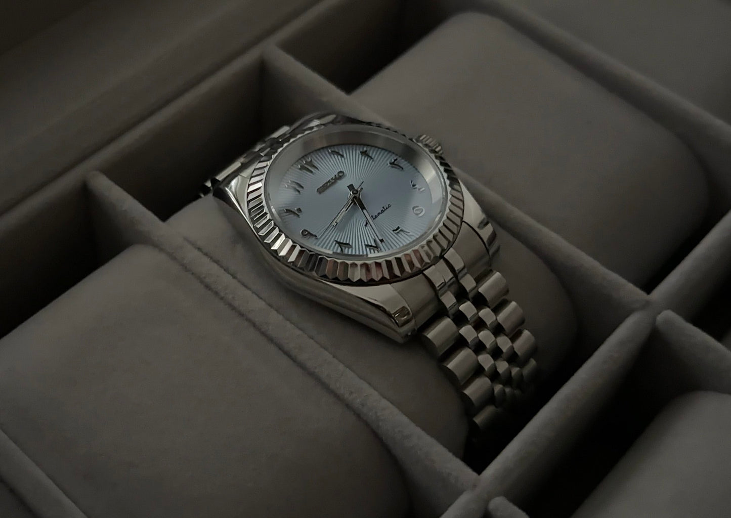 Seiko DateJust Arabic Dials Collection - Sky Blue