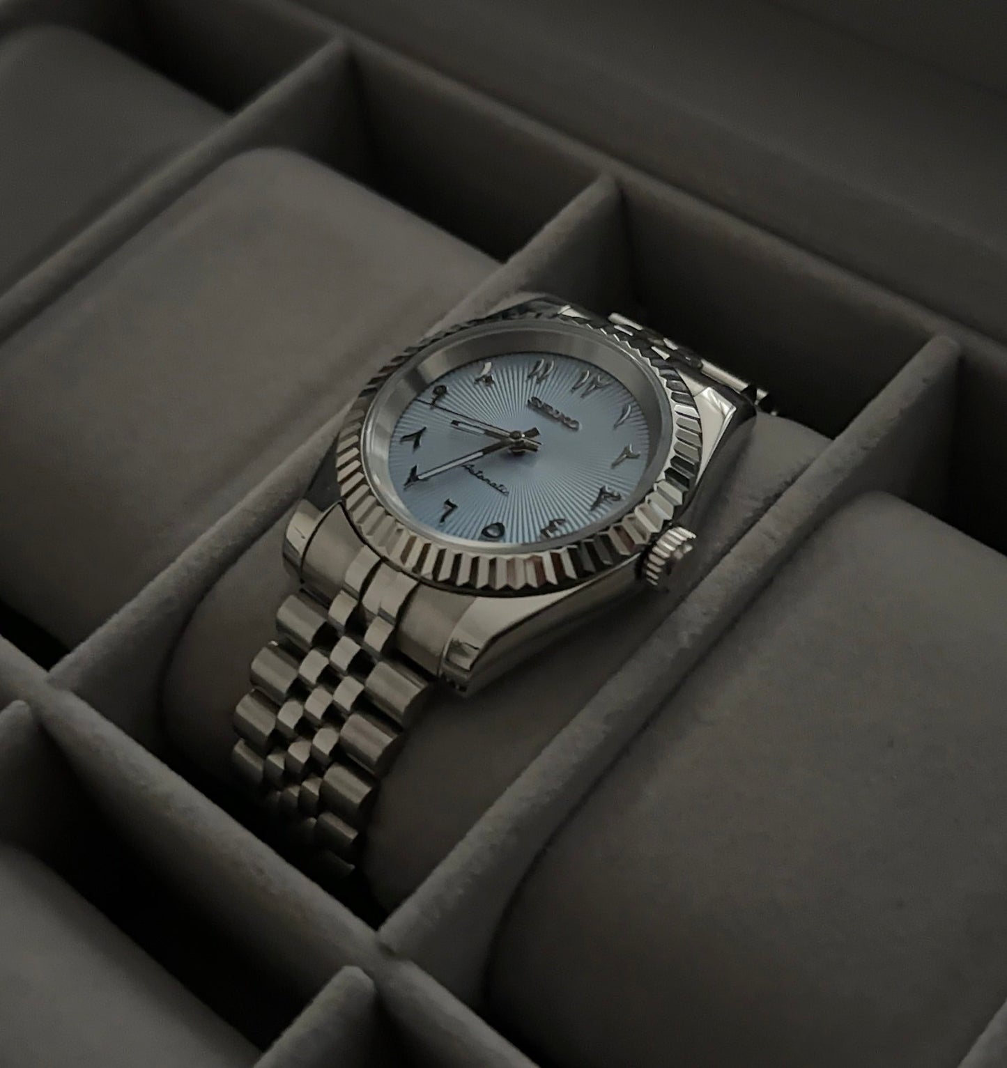Seiko DateJust Arabic Dials Collection - Sky Blue