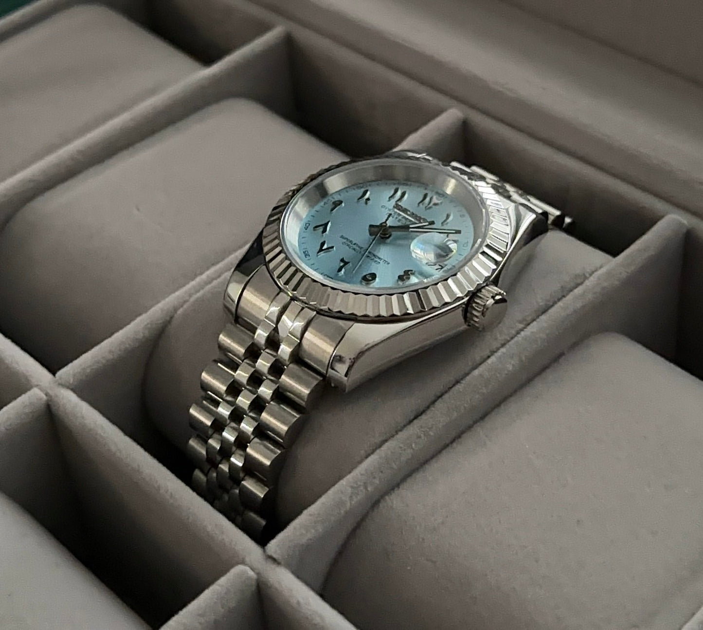 Seiko DateJust Arabic Dials Collection - Baby Blue