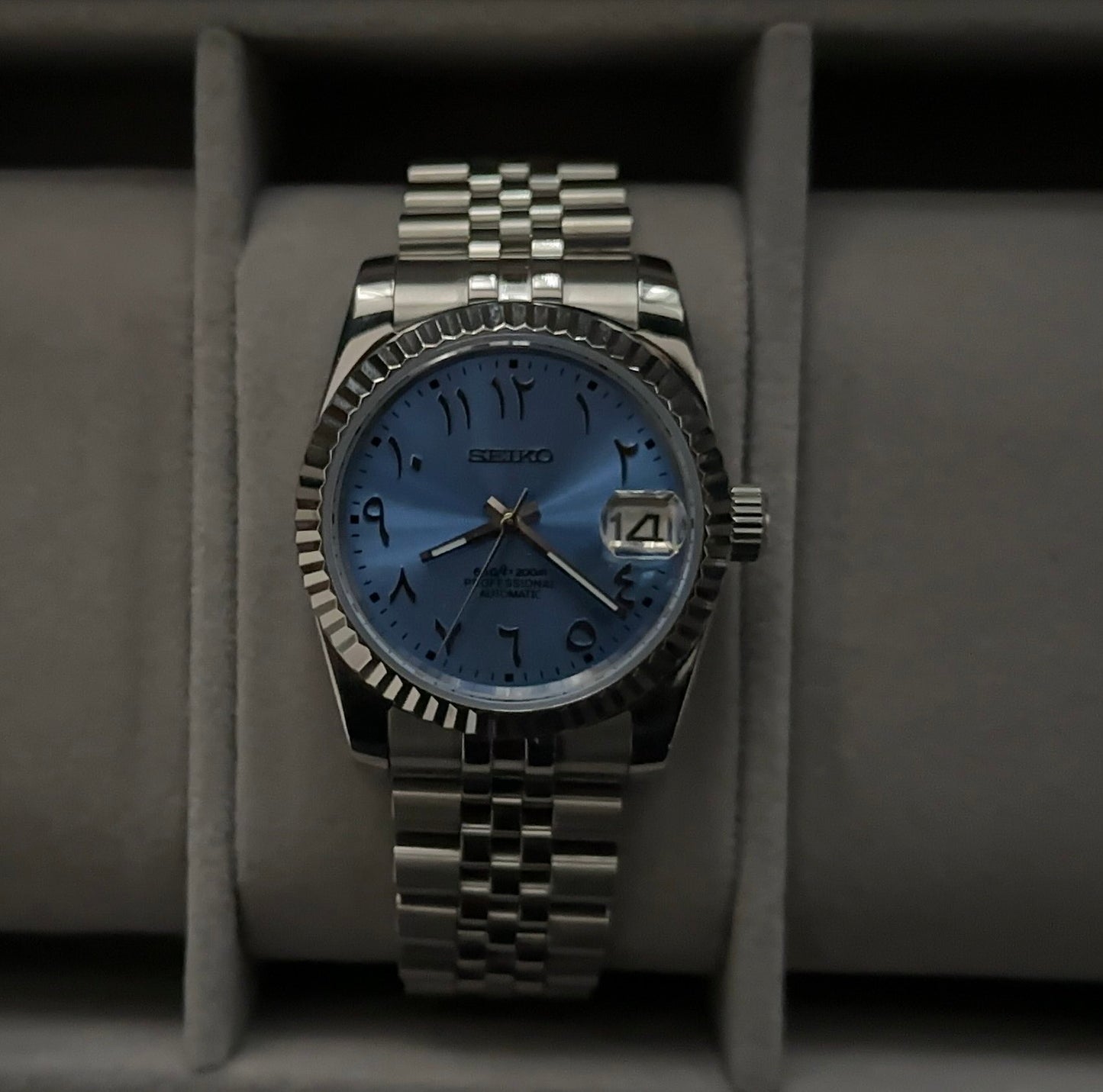 Seiko DateJust Arabic Dials Collection - Light blue