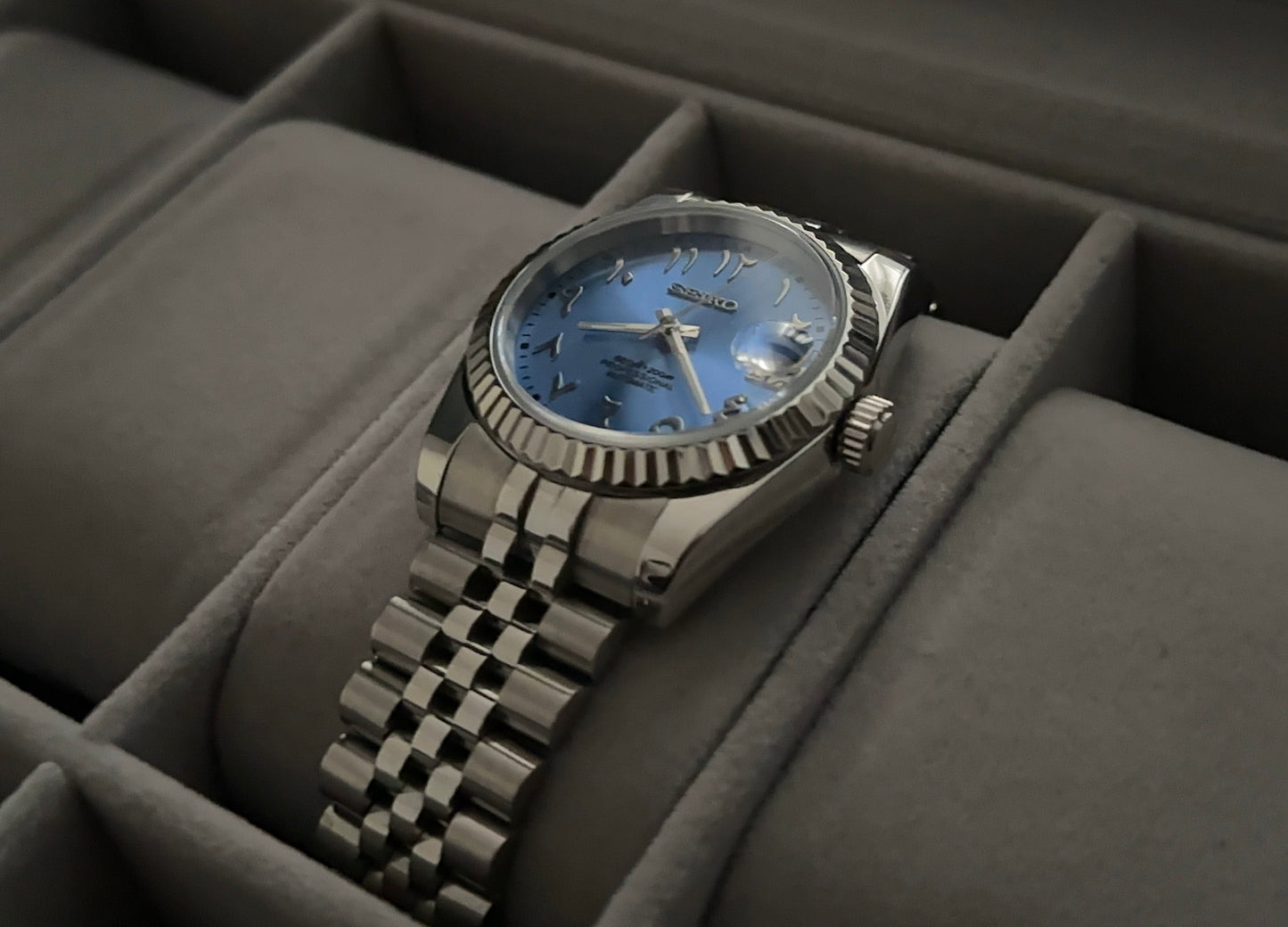 Seiko DateJust Arabic Dials Collection - Light blue